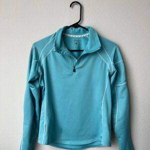 Brooks Aqua Quarter-Zip Women's Sweatshirt